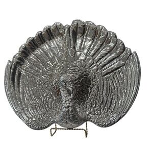 Arthur Court Design 1992 Aluminum Turkey Platter 15X12 inch Charcuterie Cheese